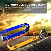 Taosunzt Universal Motorcycle License Plate Frame Adjustable Motorcycle Retrofit License Plate Rack Aluminum Alloy License Plate Bracket Motorcycle Accessories Black